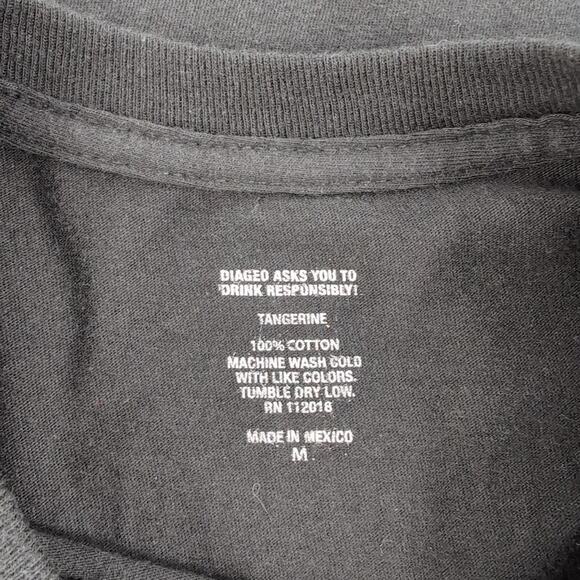 Tangerine Unisex Black with White Captain Morgan Logo Cotton T-Shirt - Size M - Picture 3 of 7